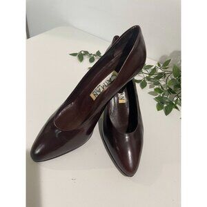 Womens Caiman Brown Leather Paisley Embossed Heels Size 38 Made In Italy